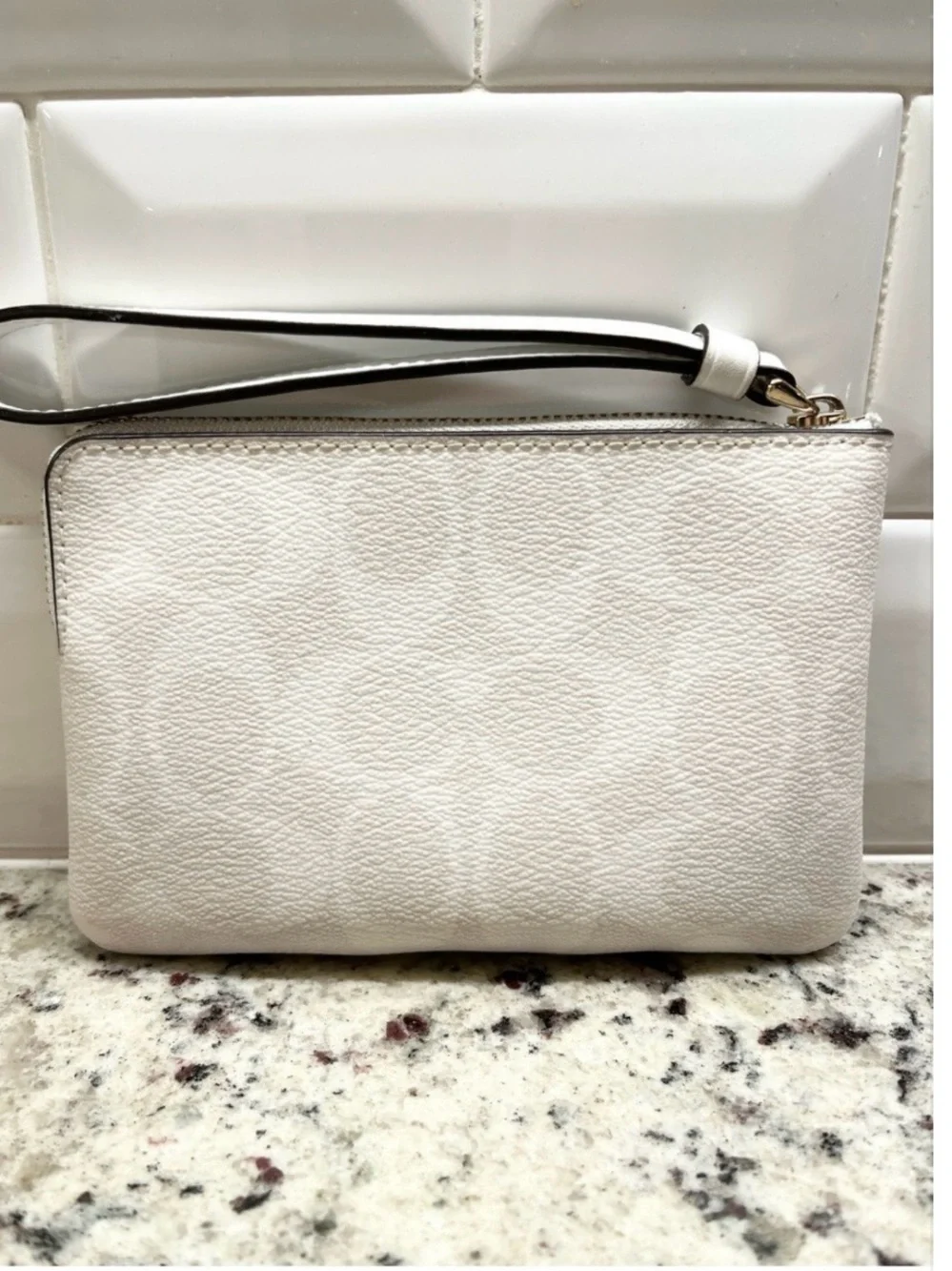 Coach Signature Chalk Wristlet NWOT